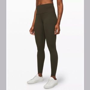 Lululemon Wunder Under Luxtreme Hi Rise legging Dark Olive size 6